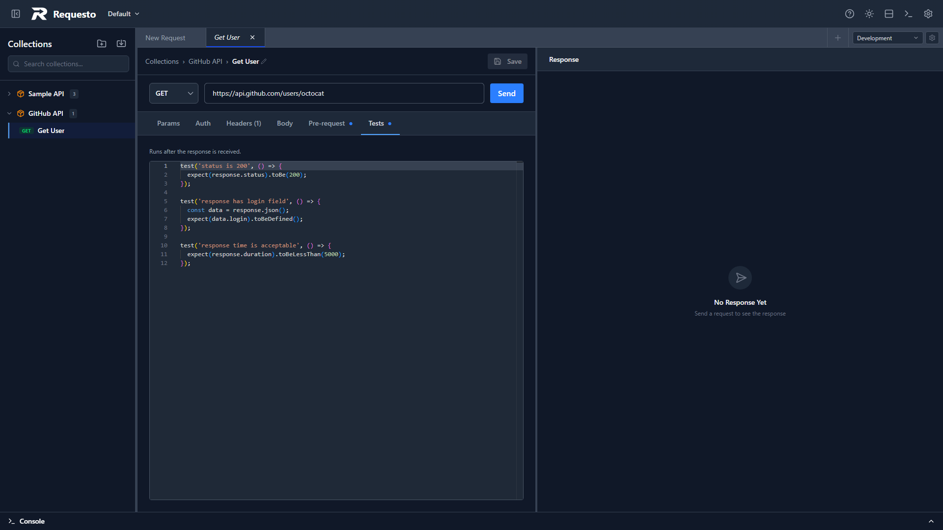 Test script editor
