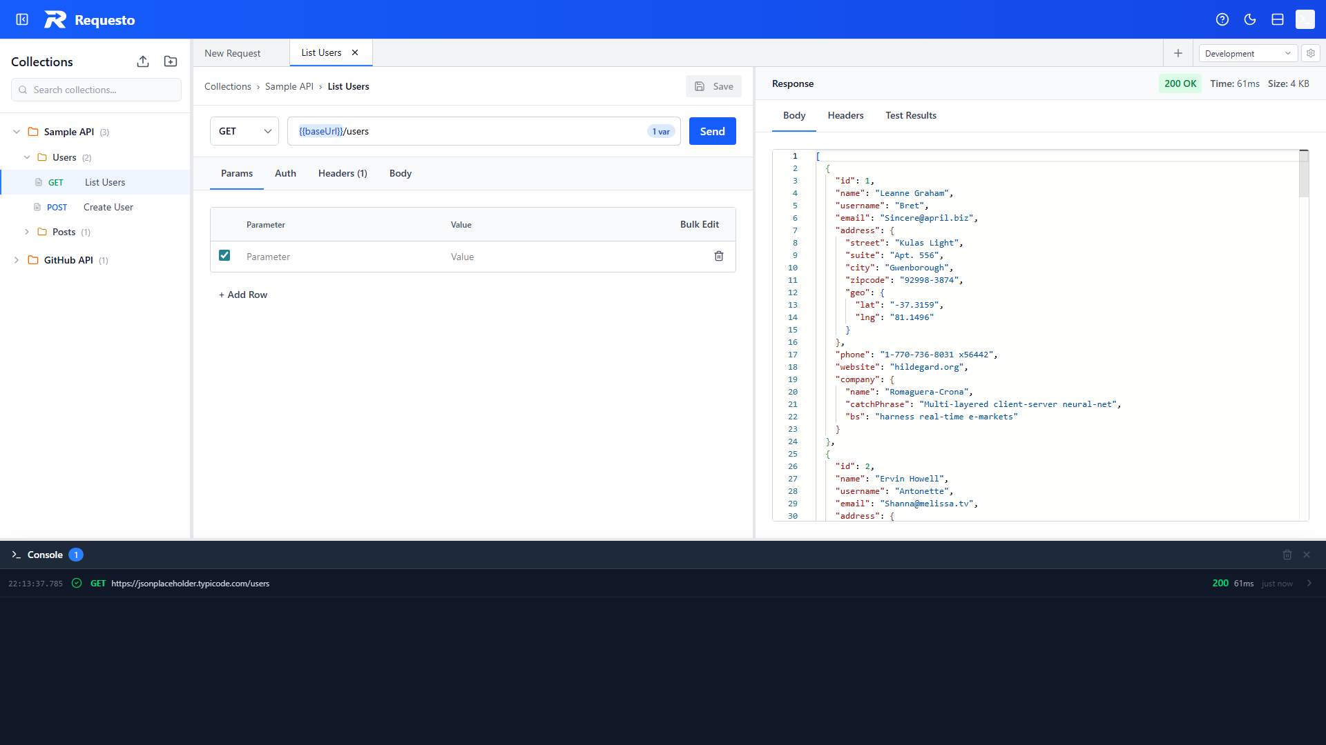 Full interface overview